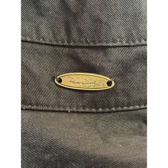 Panama Jack Black 100% Cotton Wide Brim Bucket Hat Casual One Size Unisex - Picture 5 of 5